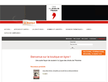 Tablet Screenshot of boutique.ldh-france.org